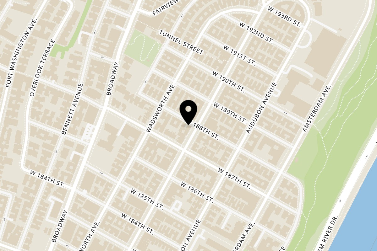 Map showing the location of Anita's Cuisine on 1559 St Nicholas Ave in New York